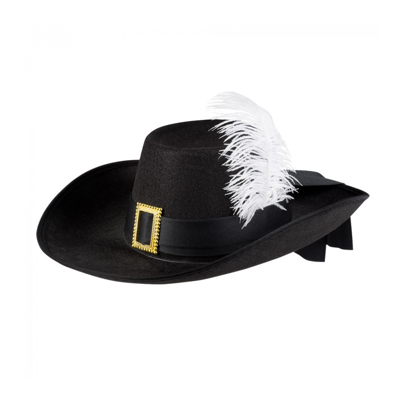 Čierna mušketierska čiapka